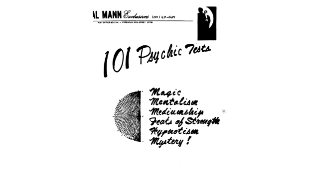 101 Psychic Tests by Al Mann 101 Psychic Tests by Al Mann