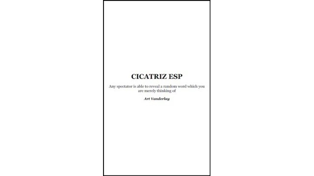 Cicatriz Esp by Art Vanderlay Cicatriz Esp by Art Vanderlay