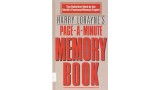 Page A Minute Memory Book by Harry Lorayne Page A Minute Memory Book by Harry Lorayne