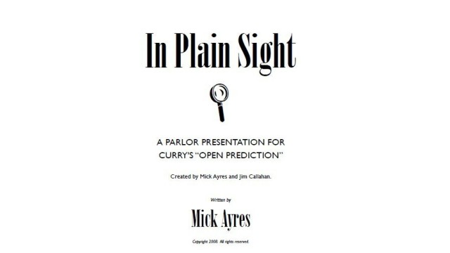In Plain Sight by Mick Ayres And Jim Callahan In Plain Sight by Mick Ayres And Jim Callahan