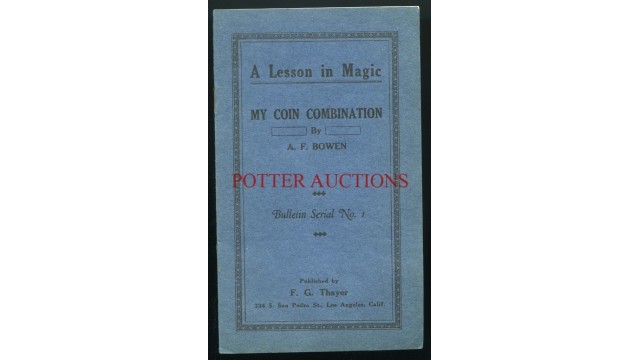 A Lesson In Magic by A F Bowen A Lesson In Magic by A F Bowen