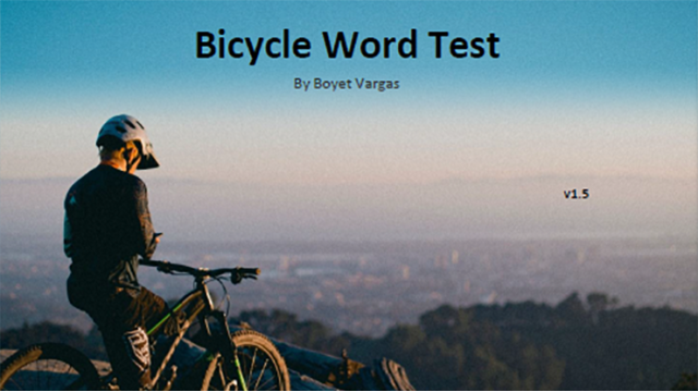 Bicycle Word Test by Boyet Vargas Bicycle Word Test by Boyet Vargas