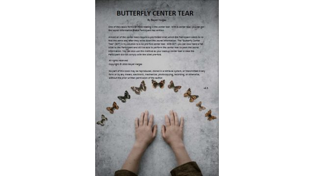 Butterfly Center Tear by Boyet Vargas Butterfly Center Tear by Boyet Vargas