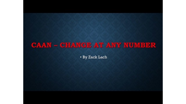 Caan - Change At Any Number by Zack Lach