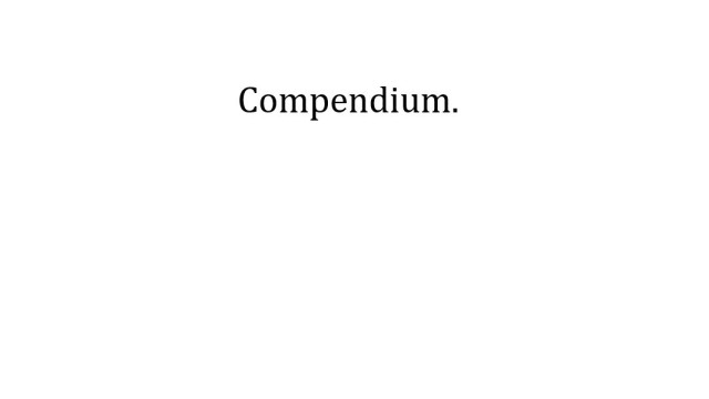 Compendium by Mat Parrott Compendium by Mat Parrott