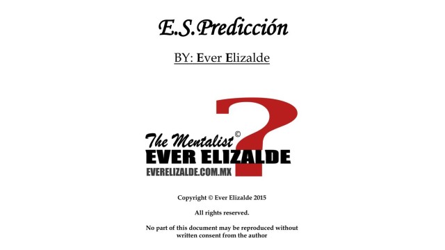 E S Prediccion by E E (Ever Elizalde) E S Prediccion by E E (Ever Elizalde)