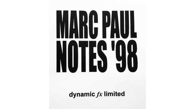 Marc Paul Notes 98 by Marc Paul Marc Paul Notes 98 by Marc Paul