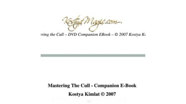 Mastering The Cull by Kostya Kimlat Mastering The Cull by Kostya Kimlat
