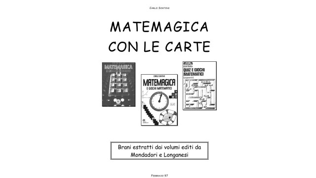 Matemagica by Carlo Sintini Matemagica by Carlo Sintini