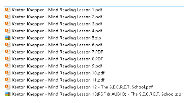 Mind Reading Lessons (1-14) by Kenton Knepper Mind Reading Lessons (1-14) by Kenton Knepper