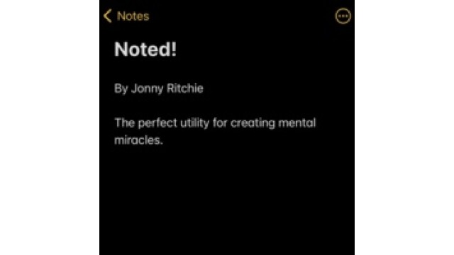 Noted! by Jonny Ritchie Noted! by Jonny Ritchie