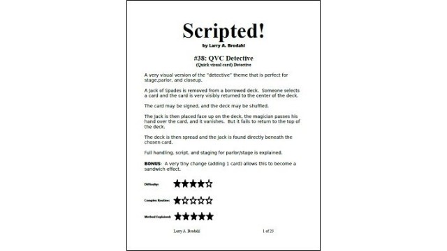 Scripted #38: Qvc Detective by Larry Brodahl Scripted #38: Qvc Detective by Larry Brodahl