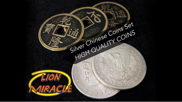 Silver Chinese Coins Set by Lion Miracle Silver Chinese Coins Set by Lion Miracle