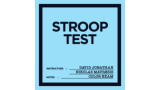 Stroop Test by David Jonathan & Nikolas Mavresis Stroop Test by David Jonathan & Nikolas Mavresis