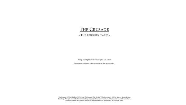 The Crusade Supplement - The Knights' Tales by Atlas Brookings The Crusade Supplement - The Knights Tales by Atlas Brookings