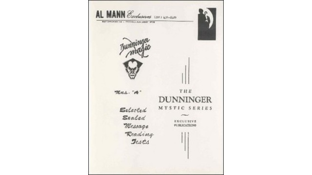 The Dunninger Mystic Series A- F (1-6) by Al Mann The Dunninger Mystic Series A- F (1-6) by Al Mann