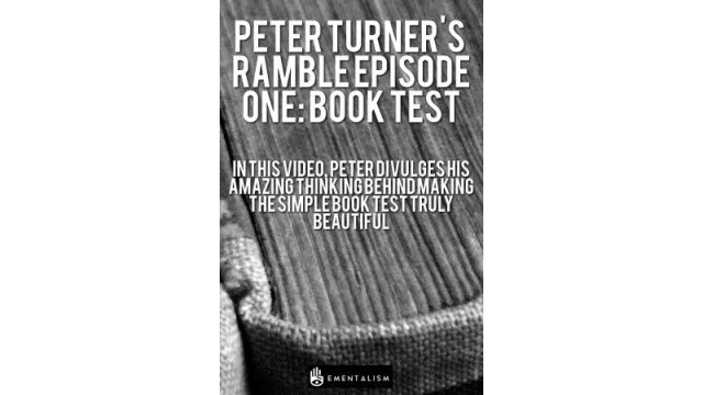 Weekly Ramble Episode One - Book Test by Peter Turner Weekly Ramble Episode One - Book Test by Peter Turner