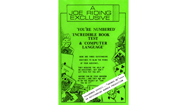 You'Re Numbered by Joe Riding YouRe Numbered by Joe Riding