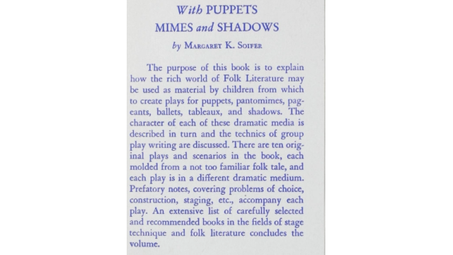 Margaret K. Soifer - With Puppets Mimes And Shadows - Magic Ebooks Margaret K. Soifer - With Puppets Mimes And Shadows - Magic Ebooks
