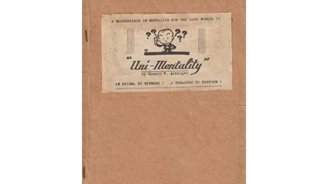 Howard Albright - Uni-Mentality - Magic Ebooks Howard Albright - Uni-Mentality - Magic Ebooks