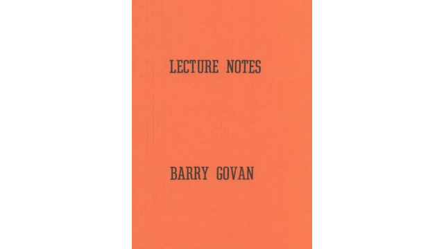Barry Govan - Lecture Notes - Magic Ebooks Barry Govan - Lecture Notes - Magic Ebooks
