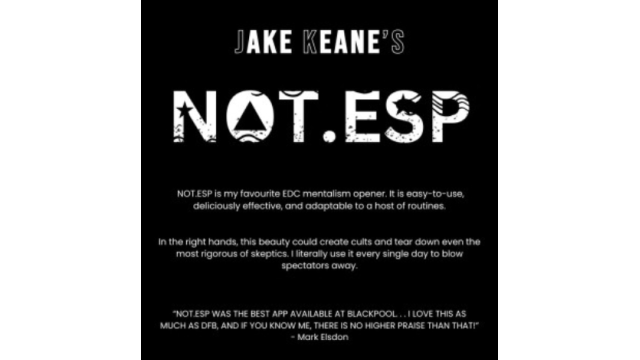 NOT.ESP by Jake Keane - 2025 NOT.ESP by Jake Keane - 2025