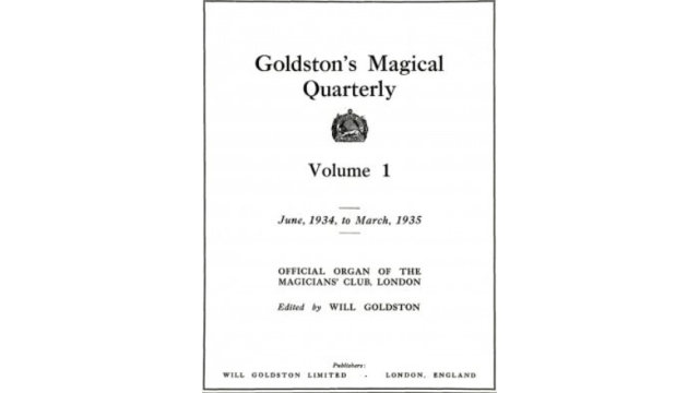 Goldstons Magical Quarterly (Vol.1) - Magic Ebooks